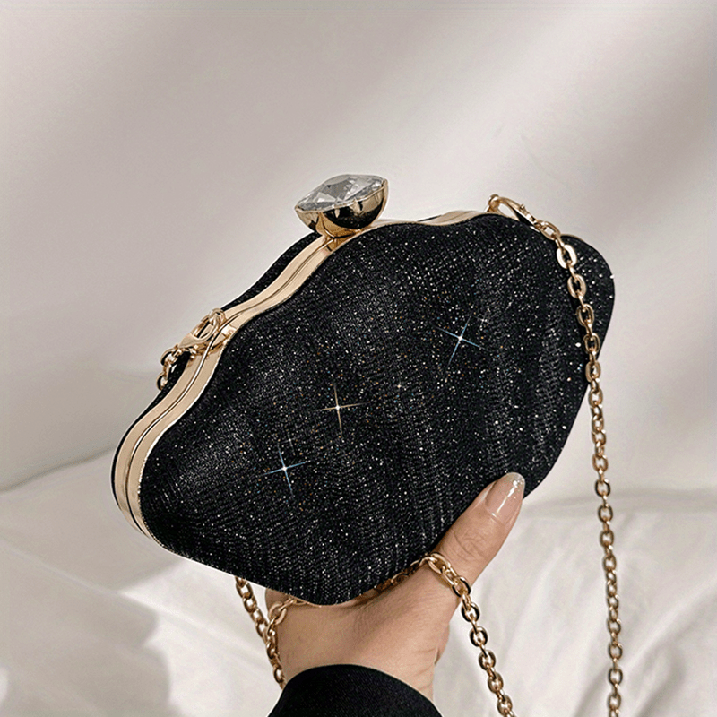 Rhinestone Bling Bag Purse Sliver Clutch Sparkly Crossbody Bags for Women  Crystal Glitter Handbag for Party Prom Wedding: Handbags