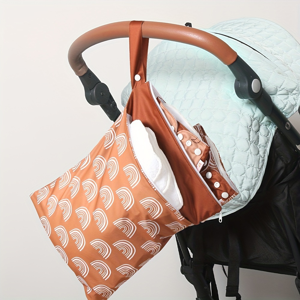 25 Styles Baby Diaper Bag Organizer Reusable Waterproof Wet Dry Fashion  Print Travel Nappy Zipper Mummy Small Storage Bag Pocket