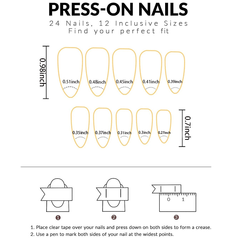 pink press on nails medium length almond fake nails with silvery tip designs full cover false nails glossy acrylic stick on nails for women girls details 4