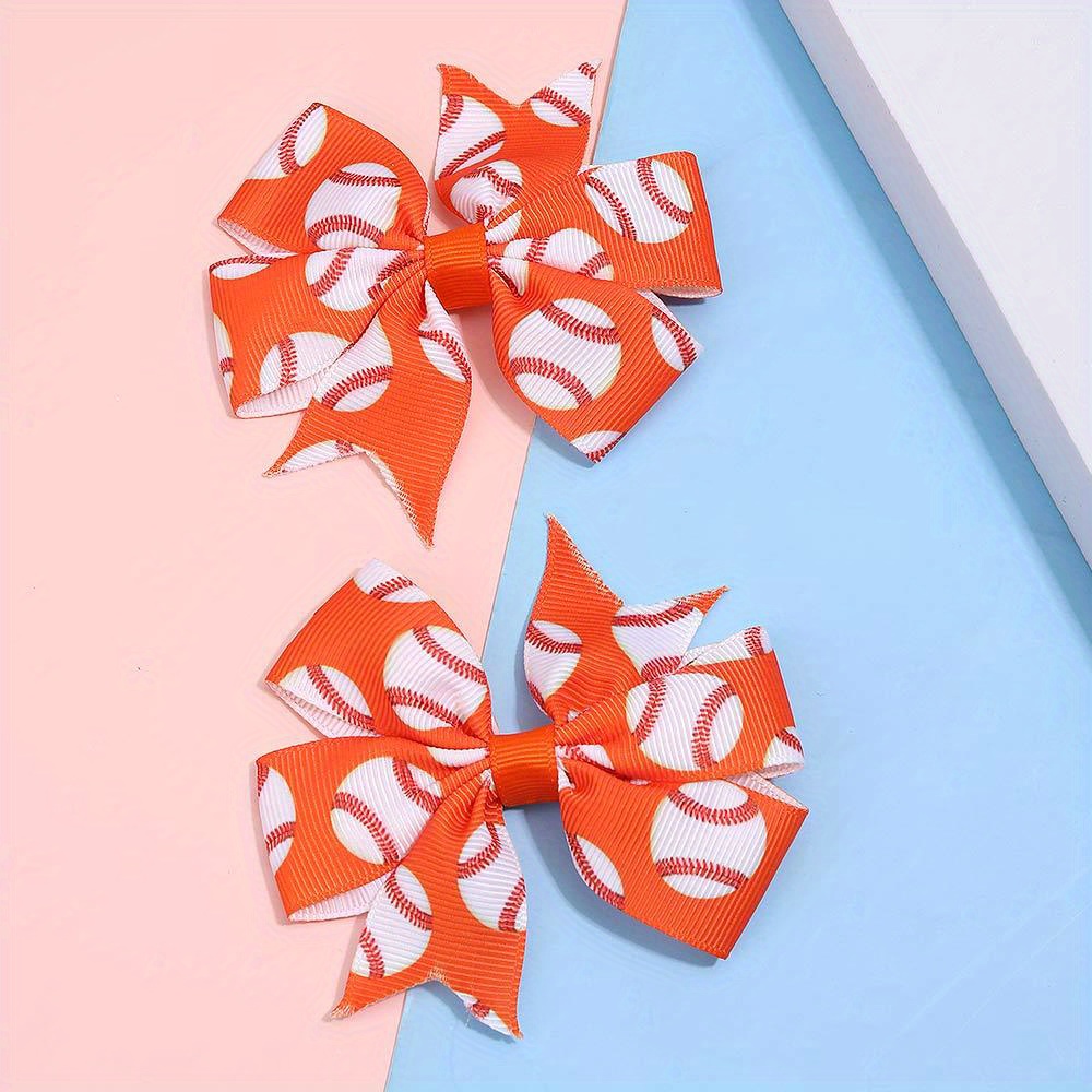 Adorable Baseball/softball Hair Bows For Girls Perfect For - Temu