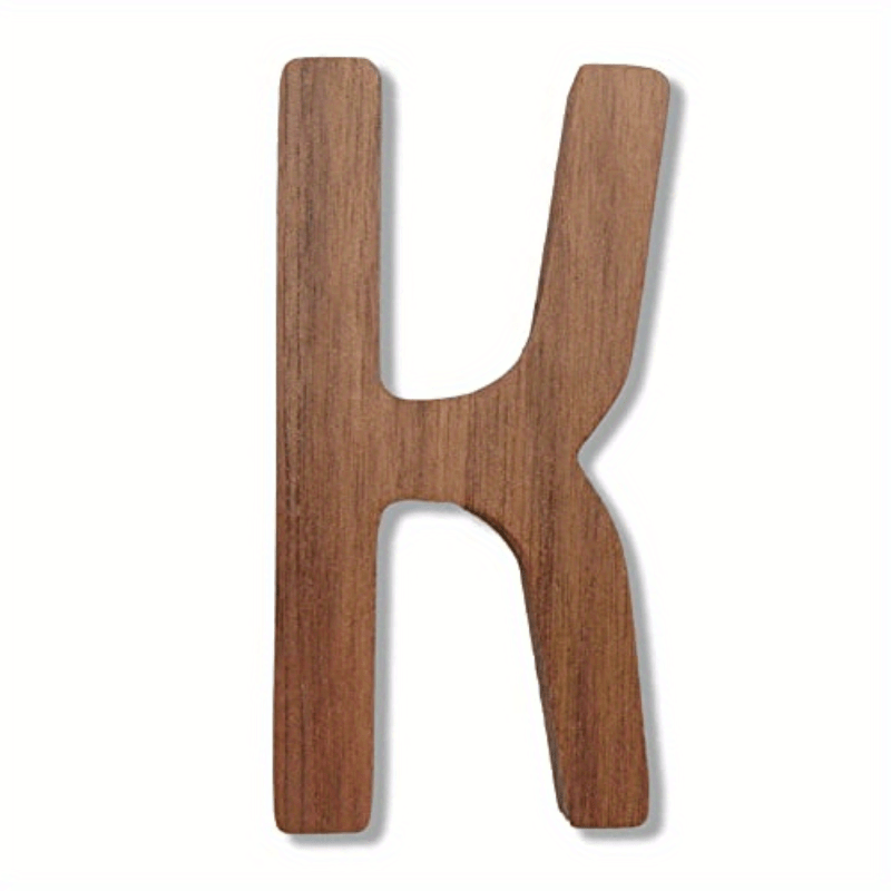 Letras decorativas pequeñas de madera de nogal negro para decoración de  pared, letras rústicas de madera 3D con letras de monograma en bloque (G)