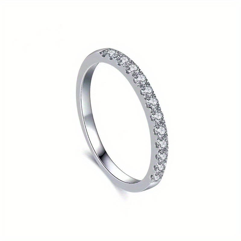 Solid 925 Sterling Silver Band Ring Eternity Ring Finger Three Colors –  Avas Collection