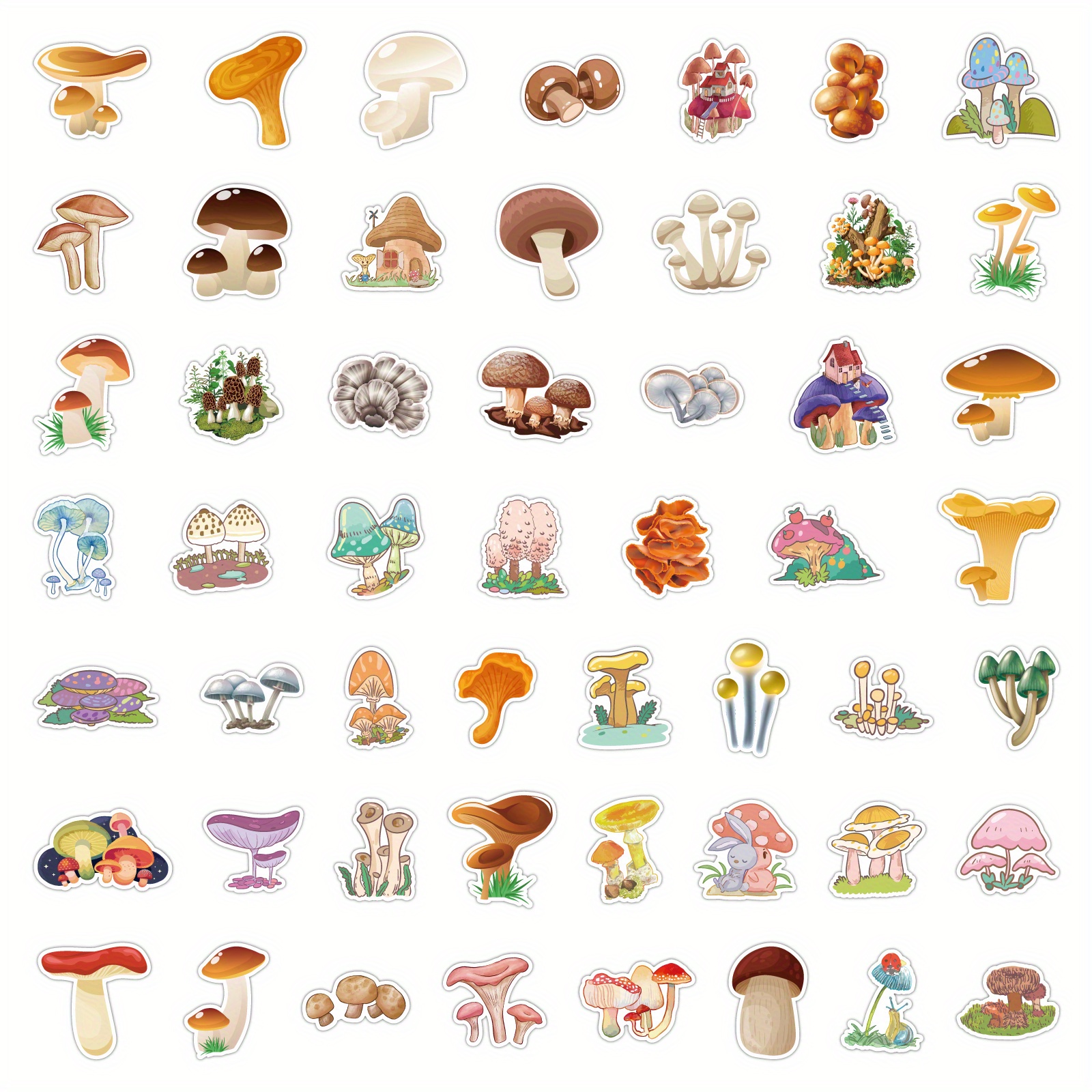 Mushroom Aesthetic Stickers Pack Cute Mushroom Trendy Decor Vinyl