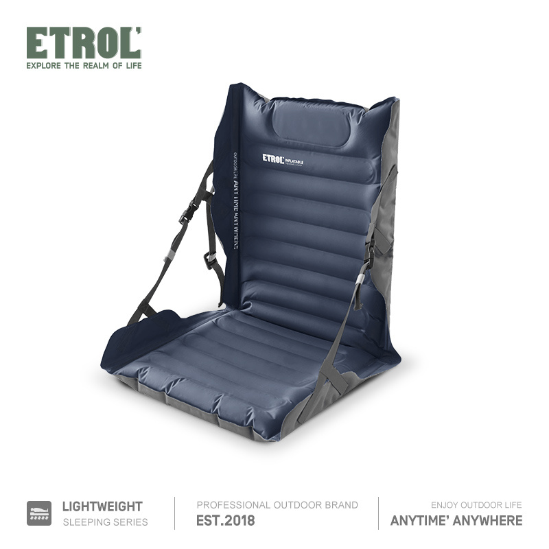 ETROL Inflatable Seat Cushion,Portable Lightweight Travel Air Sitting Pad -  17.3''x13.4''x2'',Moisture and Water Resistant Camping Chair Mat for