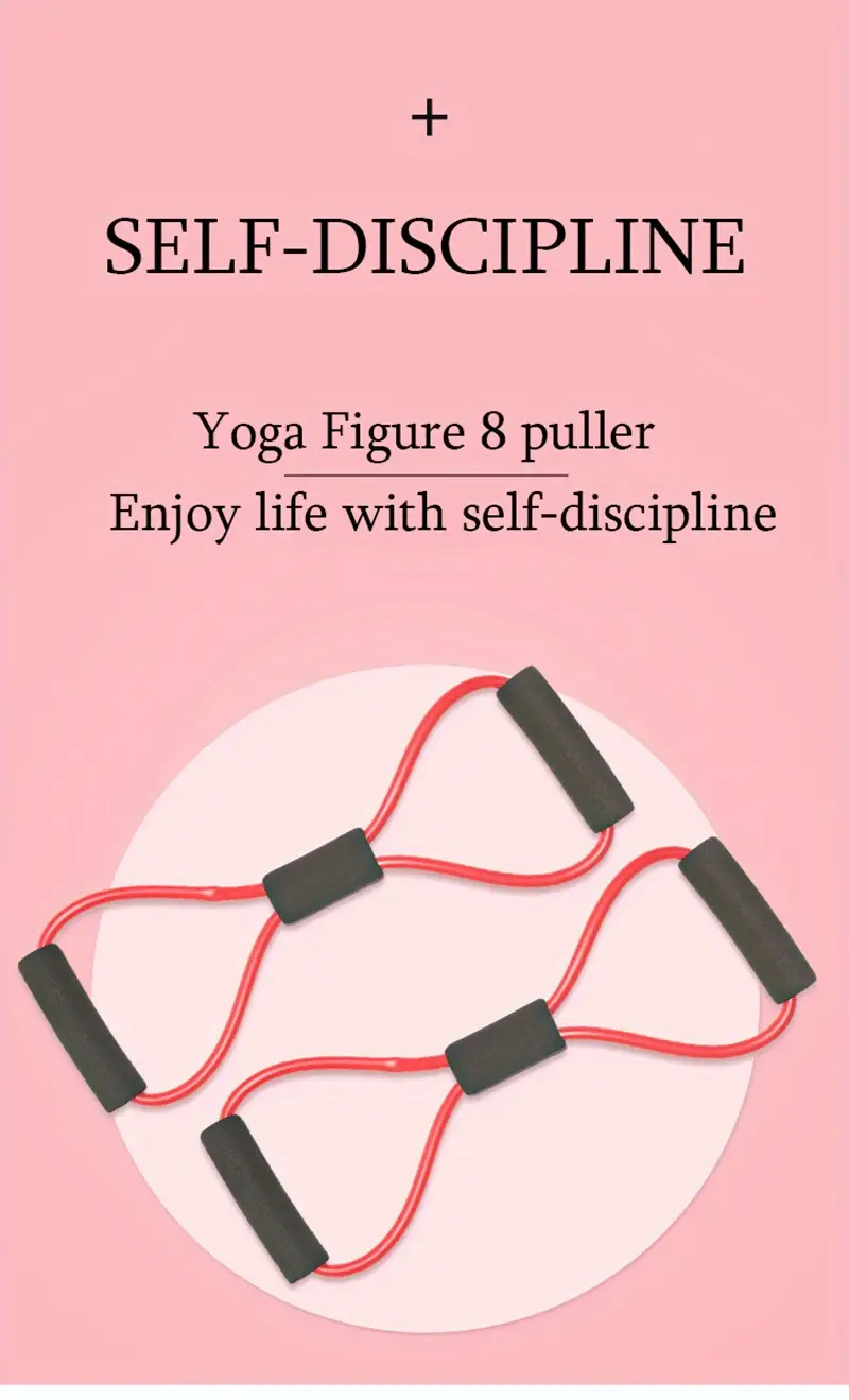 8 shaped yoga elastic tension band for men women home gym pilates fitness arm back shoulder training resistance band yoga stretch belt details 0