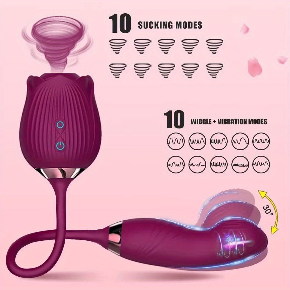 Rose Toy With 10 Insertion And Vibration Modes Rose Toy - Temu