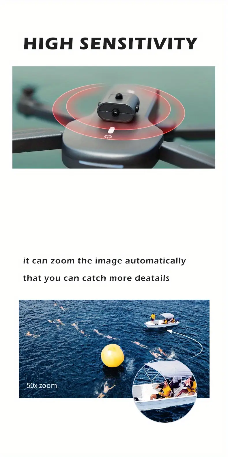 drone with surrounding flight optical flow position stable hovering high speed transmission smart follow gesture shooting long flying distance details 5