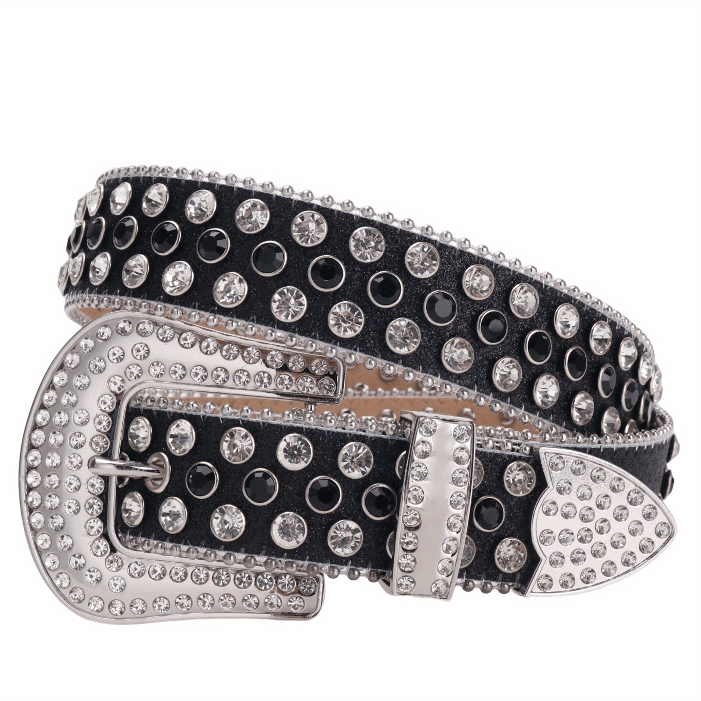 Western Rhinestones Belts Strap Women Man Luxury Designer Diamond Studded  Belt at  Women's Clothing store