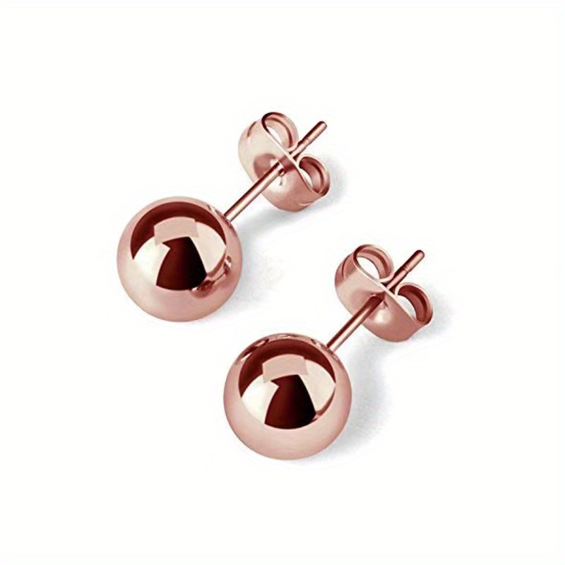 Ball Stud Earrings 3mm - 8mm in 14K Gold