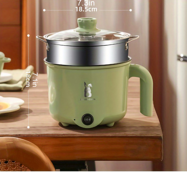 1pc 1 8l electric cooker dormitory student pot small electric pot cooking rice bubble noodle pot electric frying pan one multifunctional household small pot electric heating hot pot details 13
