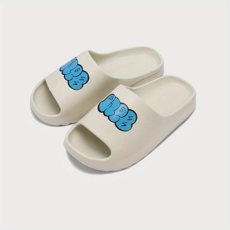 Cute Cartoon Eva Pillow Slides, Open Toe Soft Sole Quick Drying Bathroom  Shoes, Comfy Indoor Shower Slides - Temu Spain