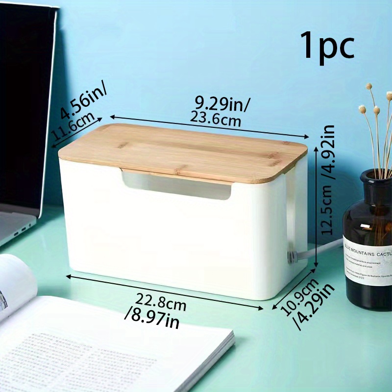 Acheter Bureau enfichable conseil stockage rangée prise cordon  d'alimentation boîte de rangement en plastique articles ménagers câble  support organisateur