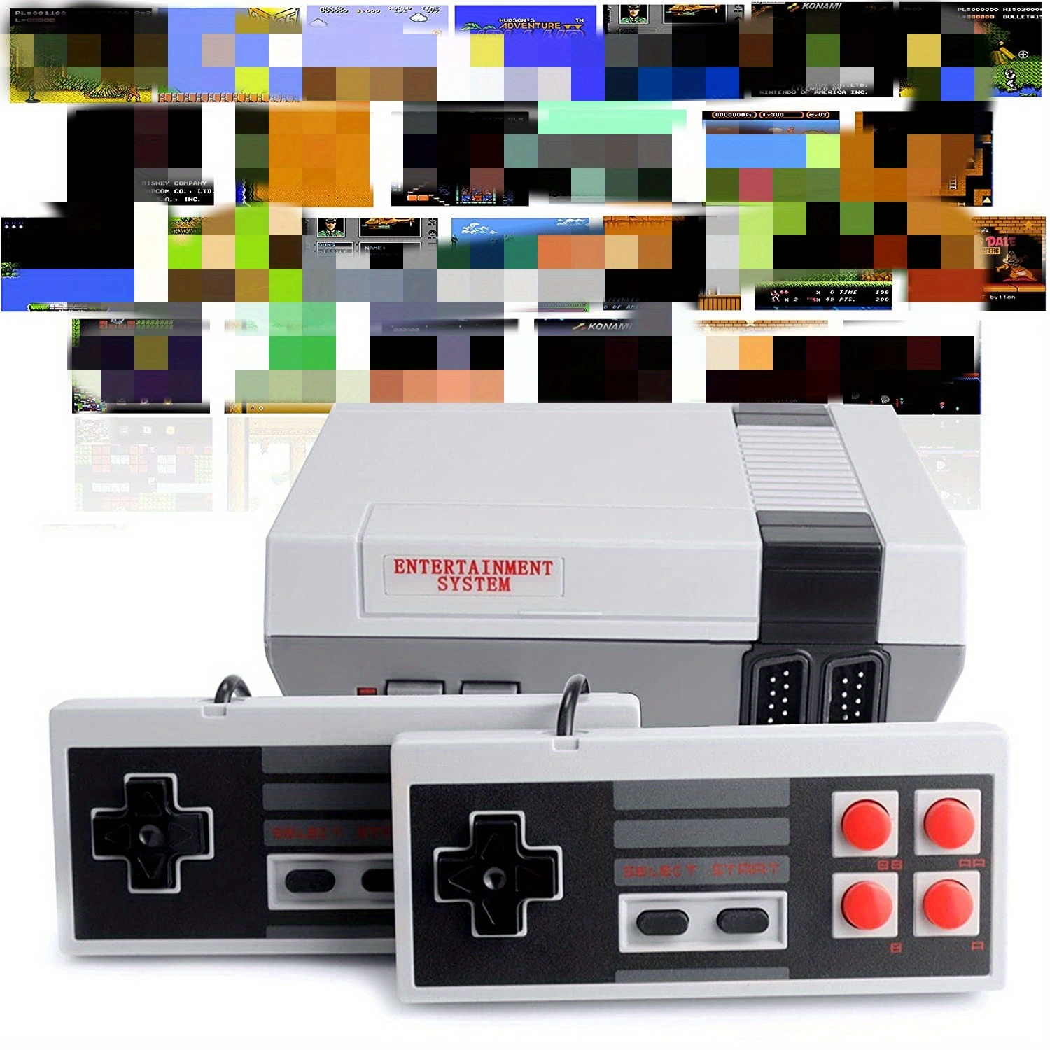 Classic Game Consoles Retro Game Console With 2 Controllers Connected ...