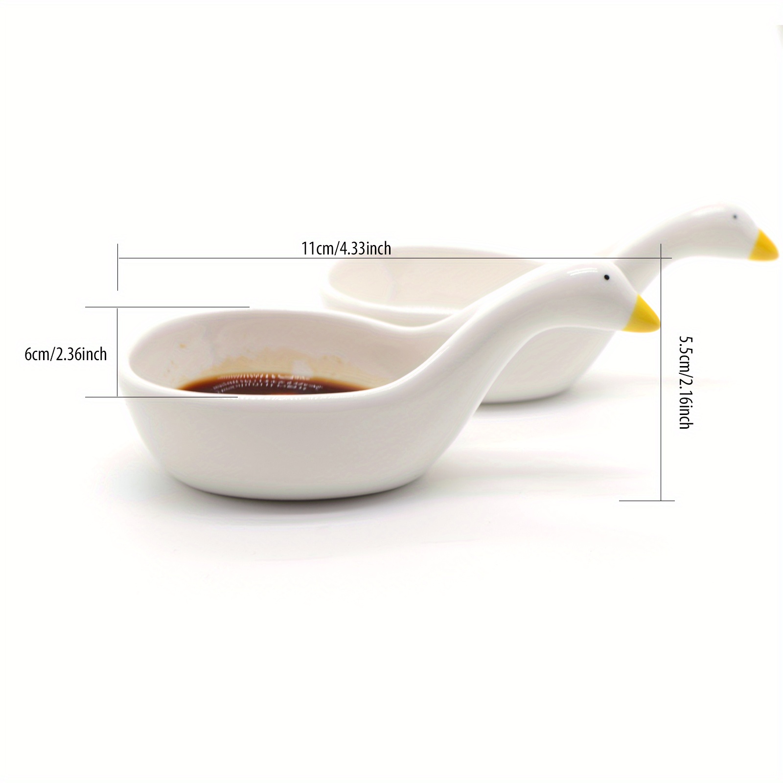 Duck Shaped Ceramic Dipping Dish Cute Sauce Dish Kawaii Temu