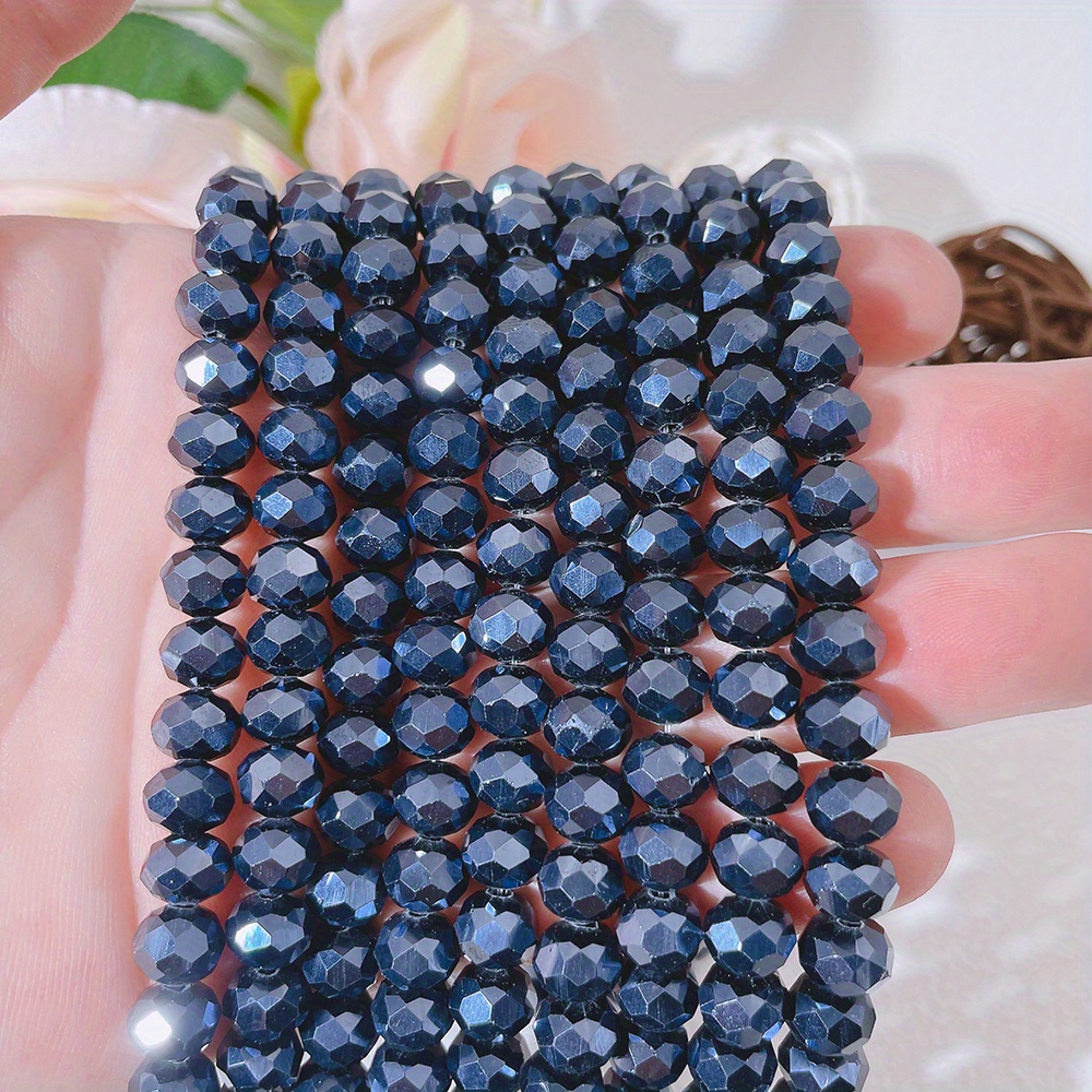 8mm Crystal Flat Beads Handmade Diy Beaded Loose Bead - Temu