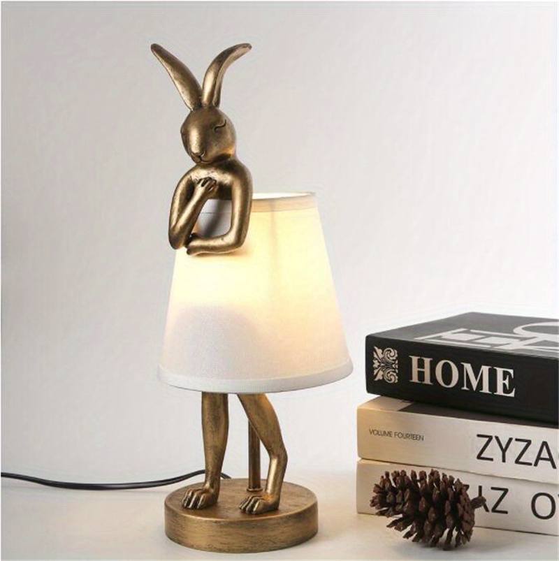 Bunny Table Lamps, 25.7″ Gold Rabbit Table Lamp for Bedroom,Bunny