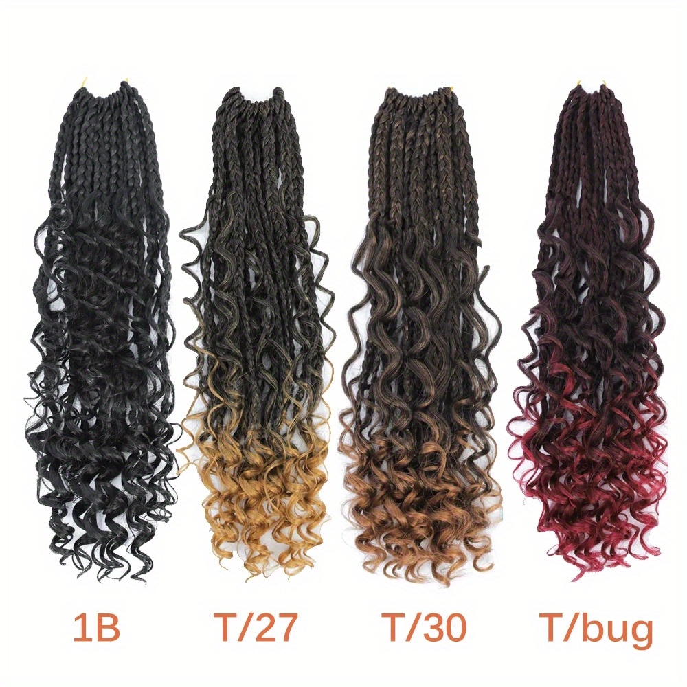 Goddess Long Box Braid Crochet Braiding Hair Extensions with Curly Ends -  China Box Braid Twist and Box Braid Crochet Hair price