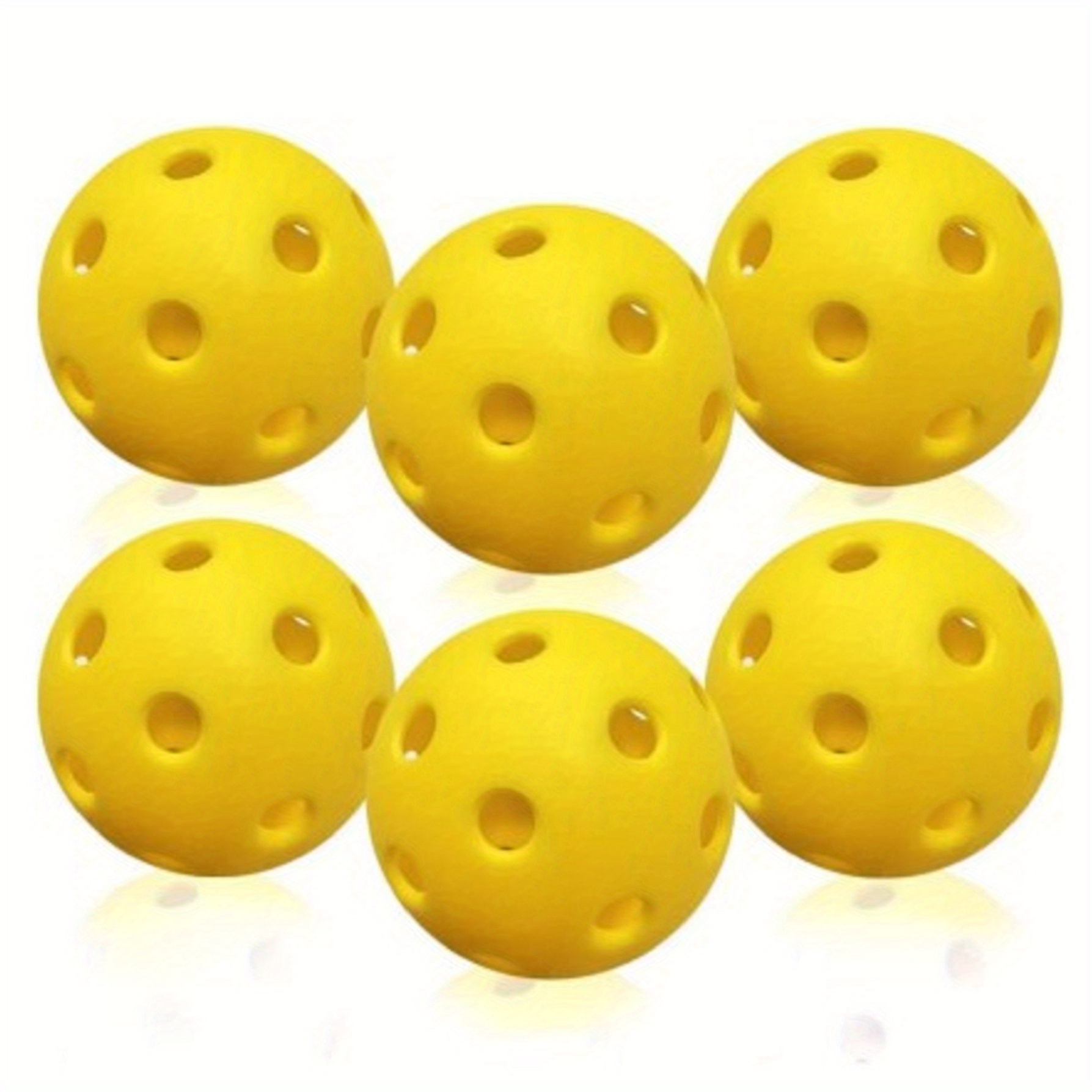 6pcs Outdoor Pickleballs Standard 40 Hole Balls With High Visibility 6pcs-outdoor-pickleballs-standard-40-hole-balls-with-high-visibility