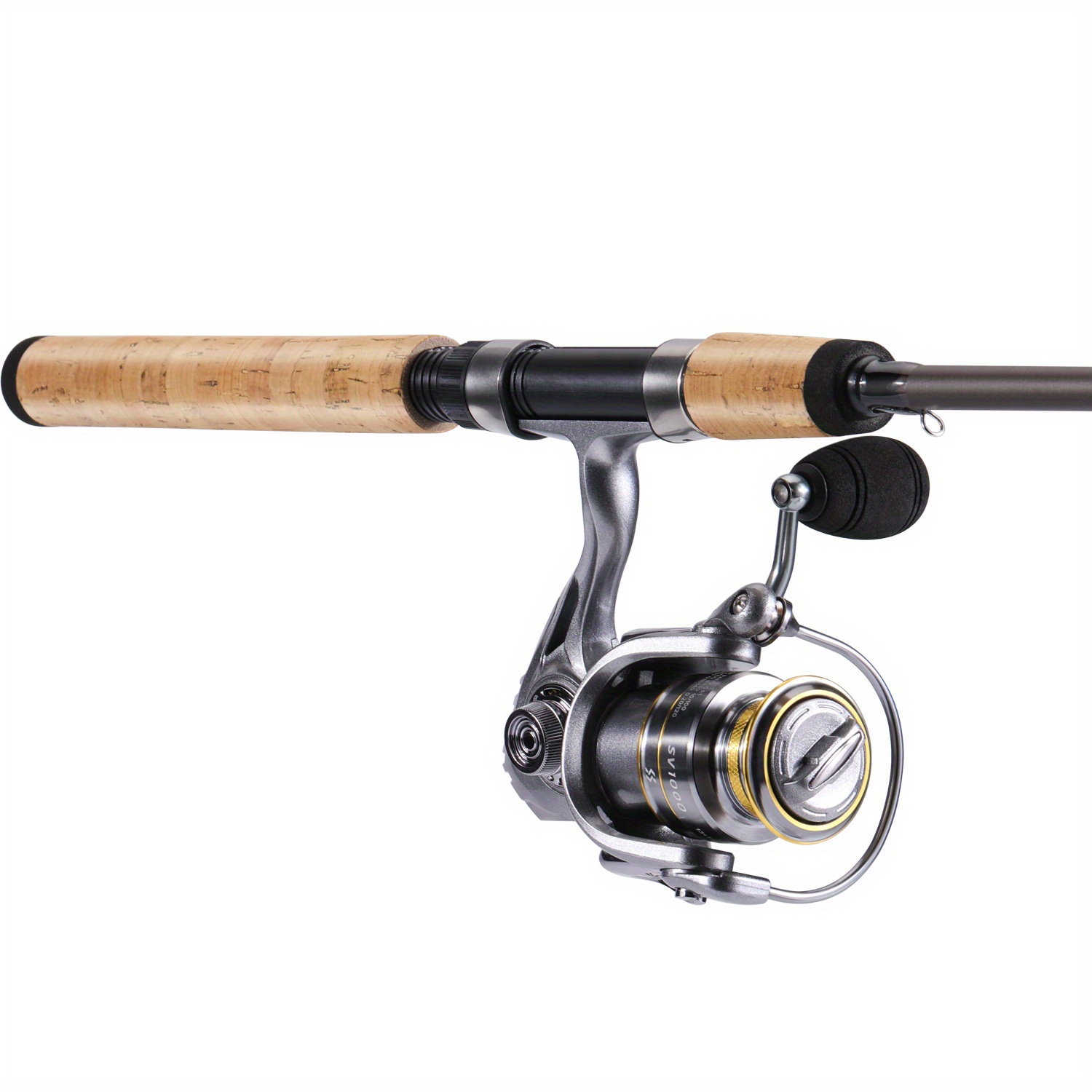 Sougayilang Saltwater Freshwater Fly Fishing Rod with Fly Reel Combo - Novice Fishing Full Kit, Size: A:Silver Kits with Bag