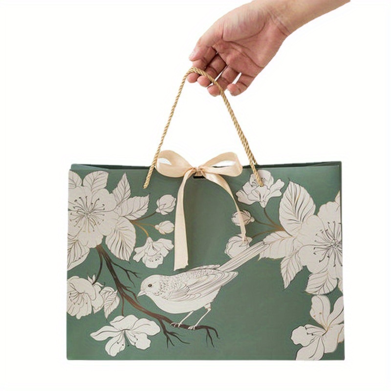 Clothing Paper Bag: Blue Luxury Shopping Printed Bag