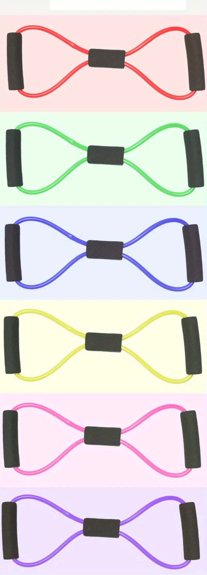 8 shaped yoga elastic tension band for men women home gym pilates fitness arm back shoulder training resistance band yoga stretch belt details 3