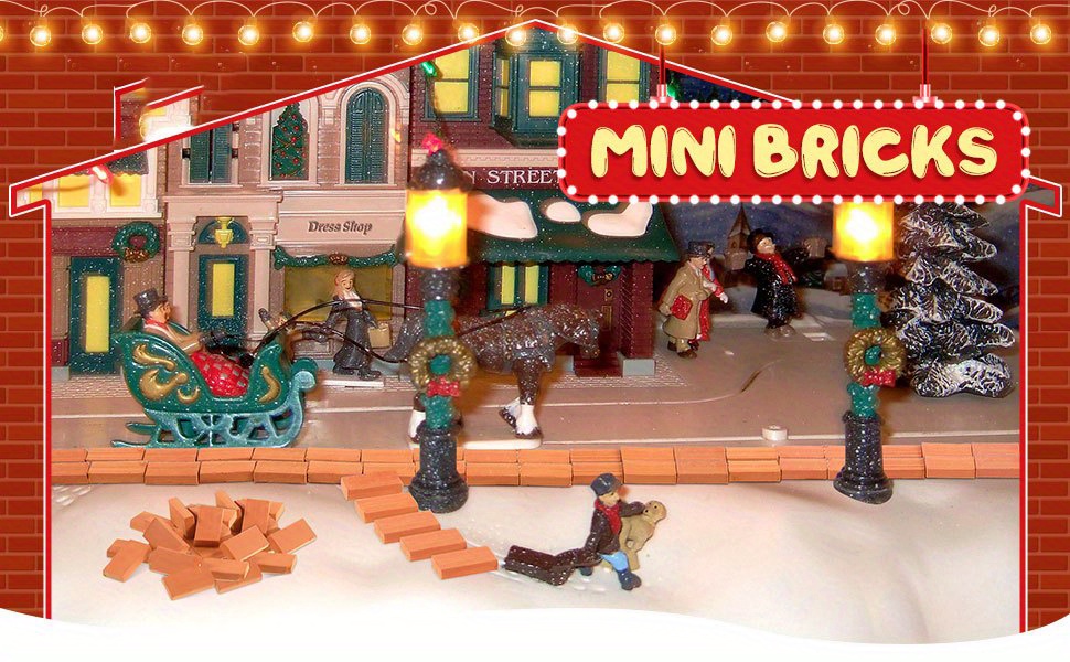 350 Pieces Mini Bricks Tiny Bricks For Landscaping Red Miniature Br