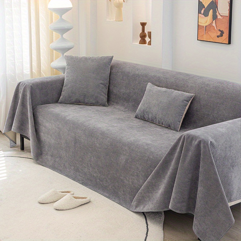 Winter Thick Plush Sofa Cushion Soft Warm Non-slip Sofa Towel 1/2/3/4 Seats  Slipcover Universal Sofa Cover for Living Room Decor