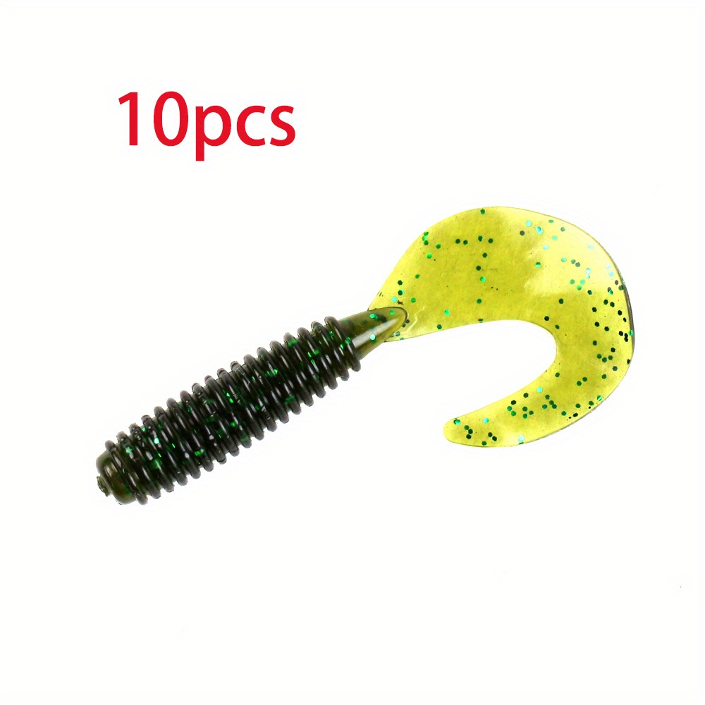 Forktail Worm Soft Lure - 130mm/7g Single Double Color Artificial Bass Bait  for Lifelike Swimming Movements and 3D Eyes - Perfect Fishing Tackle for