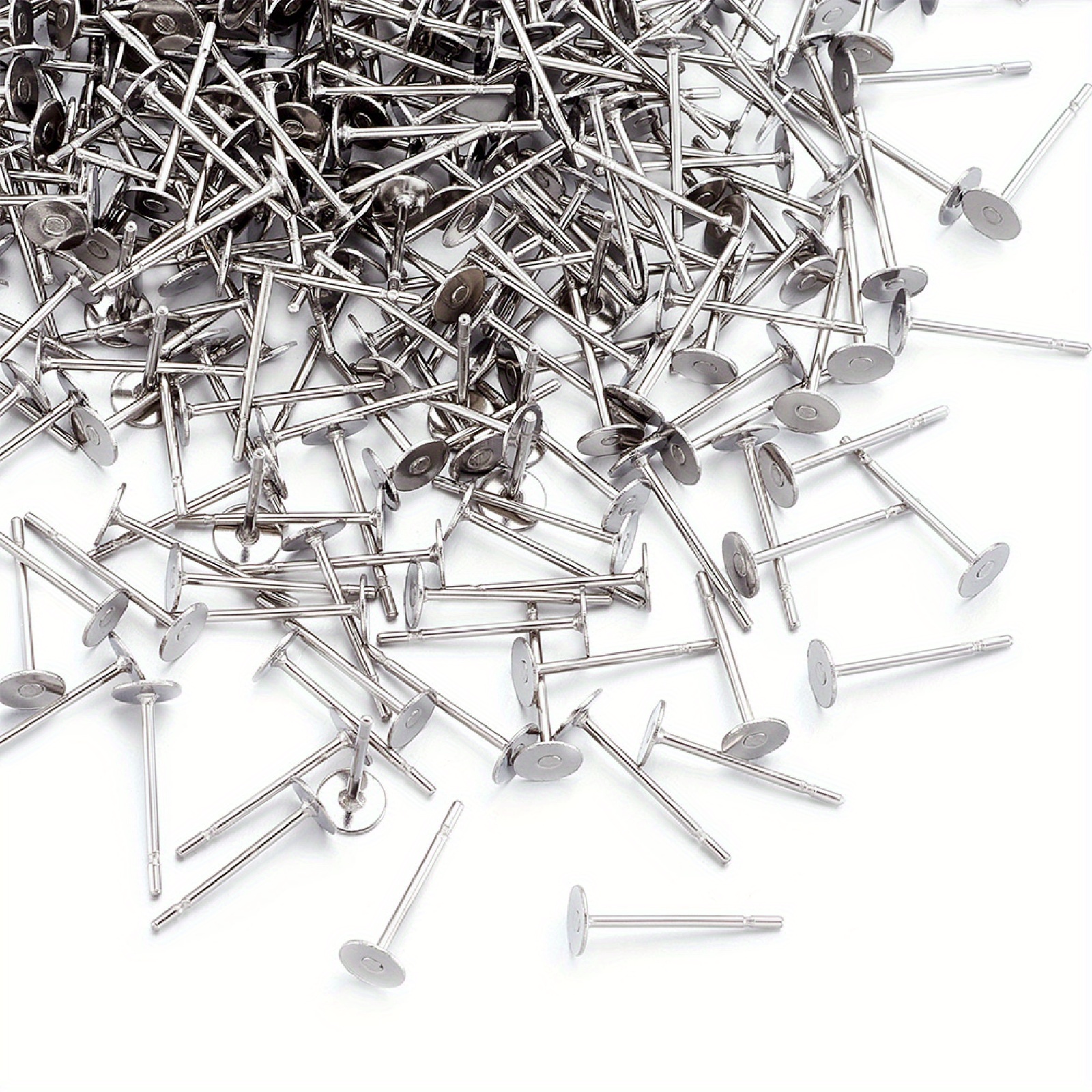 500 Pieces Of 4mm Stainless Steel Earrings