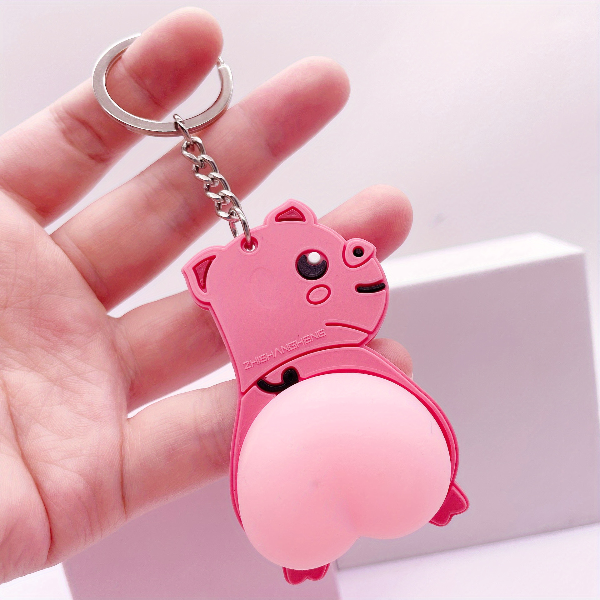 Cartoon Anime Butt Keychain, Funny Fidget Toy