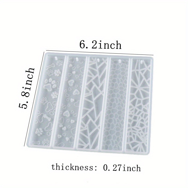 Leaves Flower Bookmark Silicone Mold Wave Rectangle - Temu