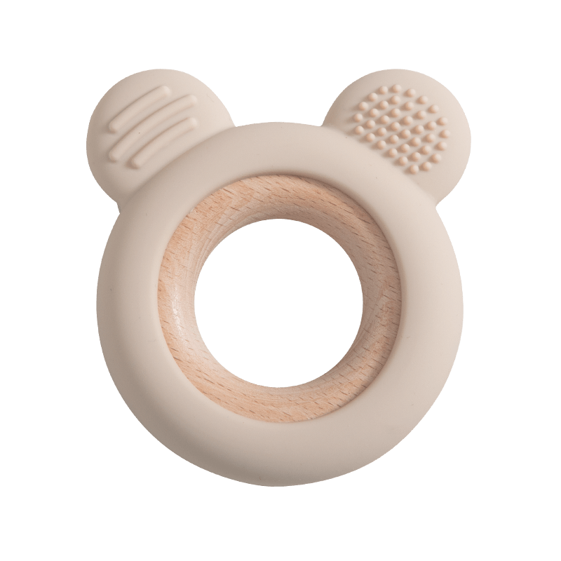 Buy Luqu Silicone and Wood Fish Teether for Babies Online in KSA