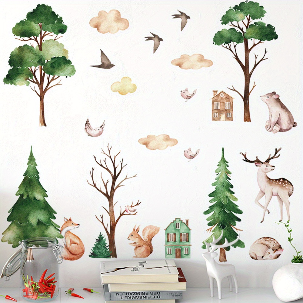 Forest Wall Decals Pine Tree Stickers Headboard, LF359 – StickersForLife