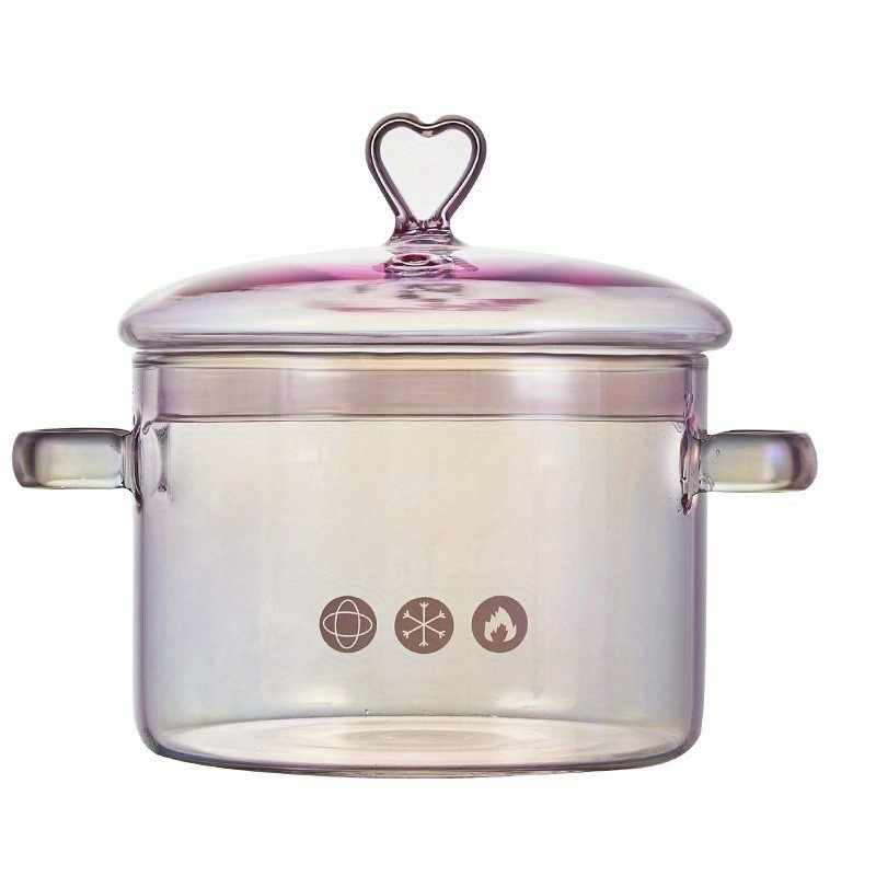 Large Capacity High Boron Glass Cooking Pot, Household Double Ear Crock Pot,  Durable and Beautiful Glass Stovetop Cooking Pot - AliExpress
