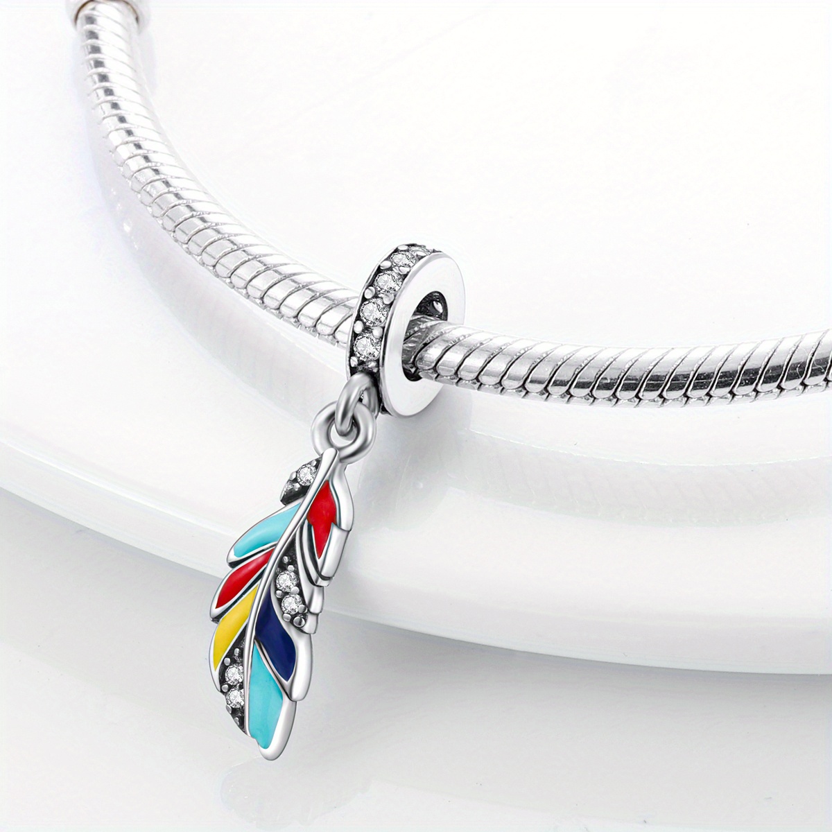 Pandora store feather pendant