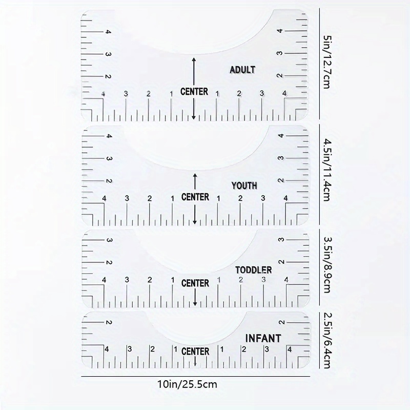 Tshirt Ruler Guide For Vinyl Alignment T Shirt Rulers To - Temu
