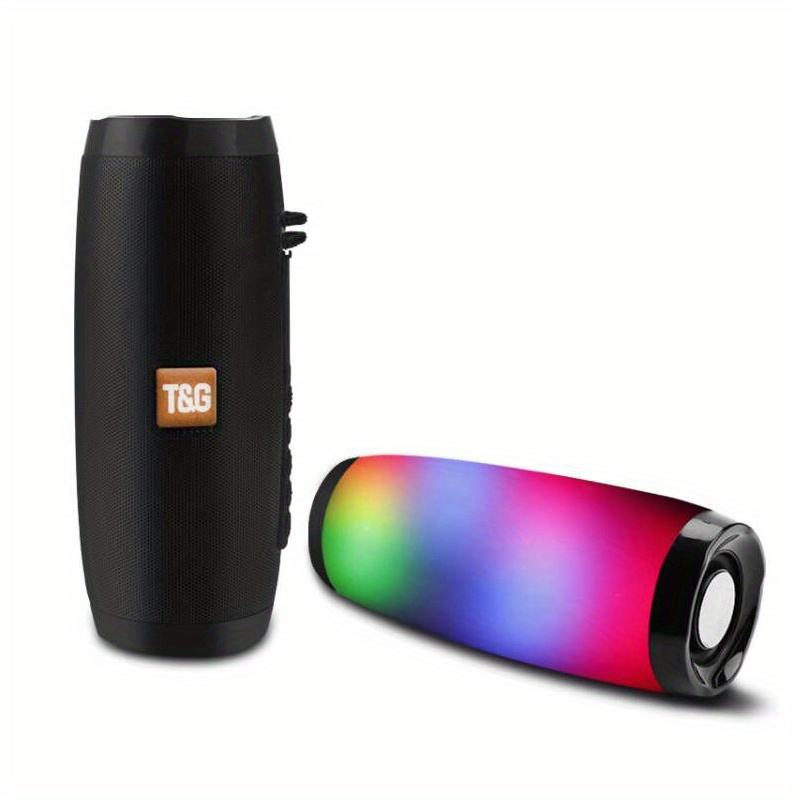 wireless speaker waterproof speaker with colorful led light portable outdoor 3d stereo bass luminous speaker