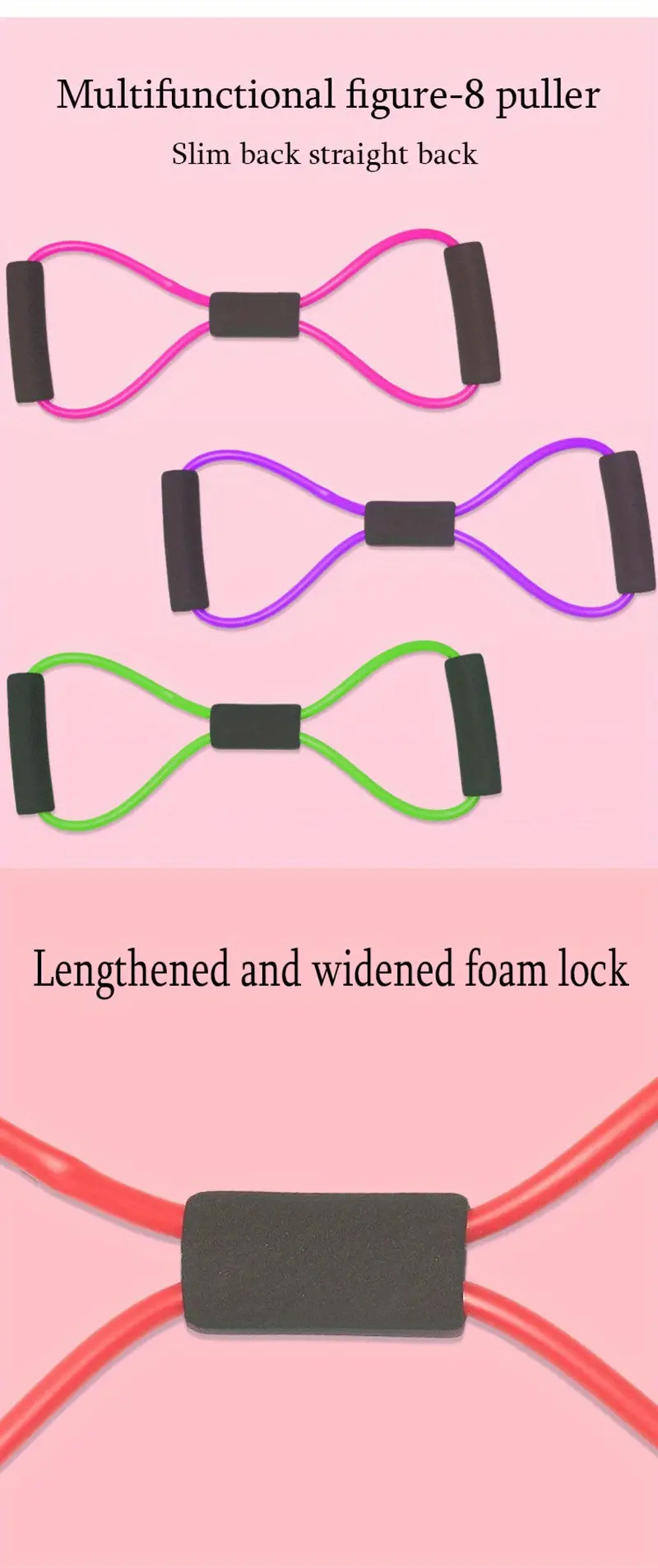 8 shaped yoga elastic tension band for men women home gym pilates fitness arm back shoulder training resistance band yoga stretch belt details 1