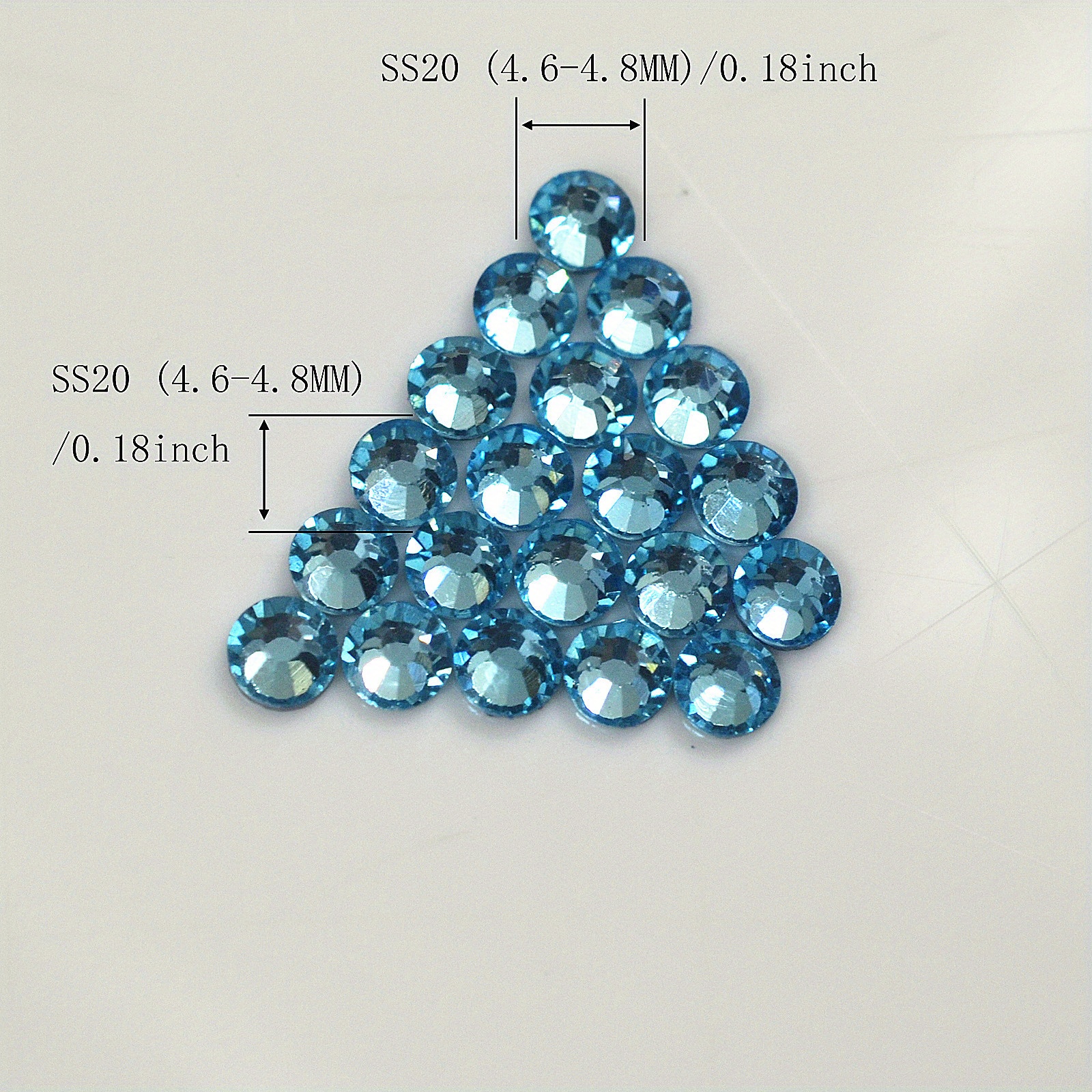 2mm Small Rhinestones for Nails Flat Back Glass Nails for SS6 2880pcs  Crystal