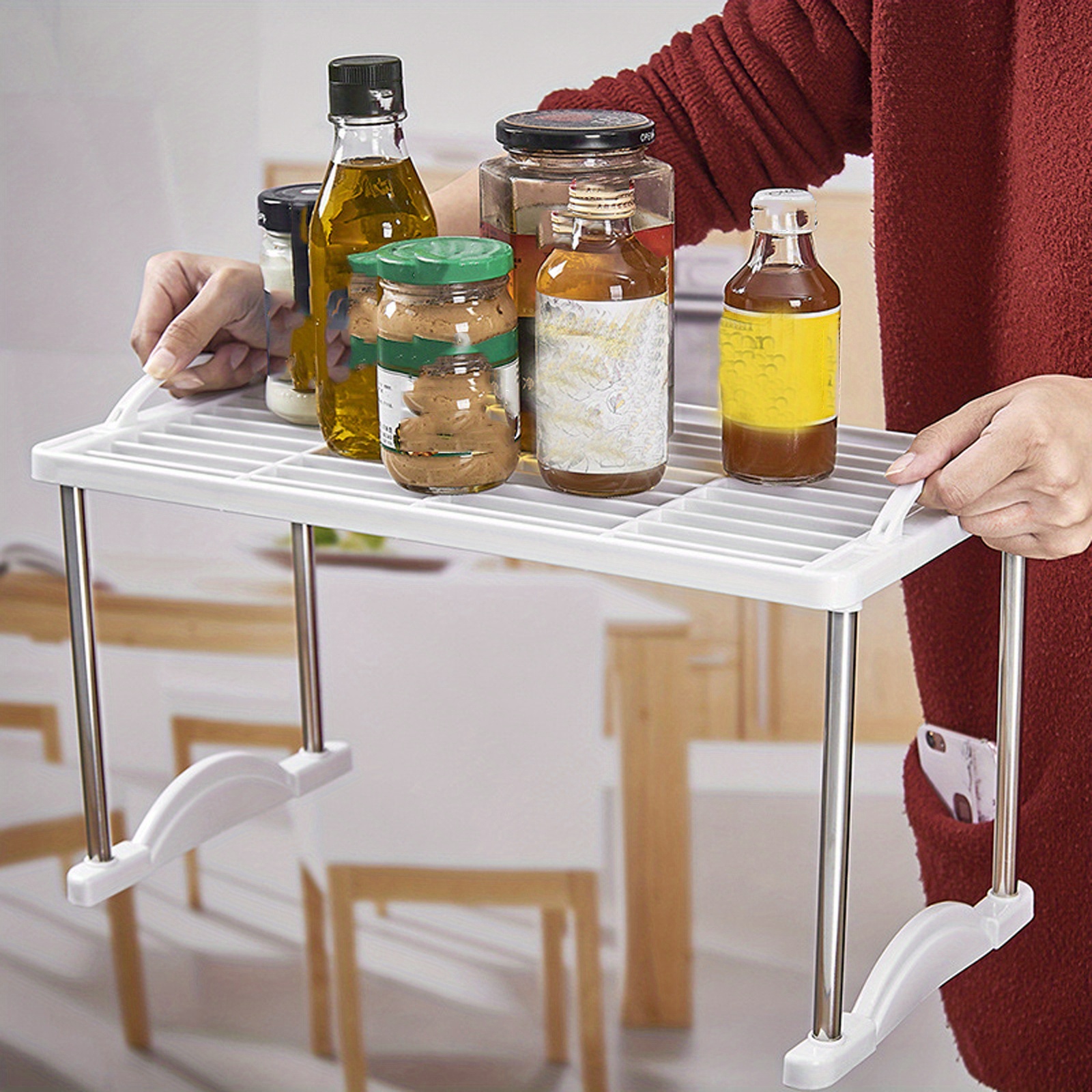 1pc Stackable Kitchen Shelf Organizer Multi Layer Storage Temu