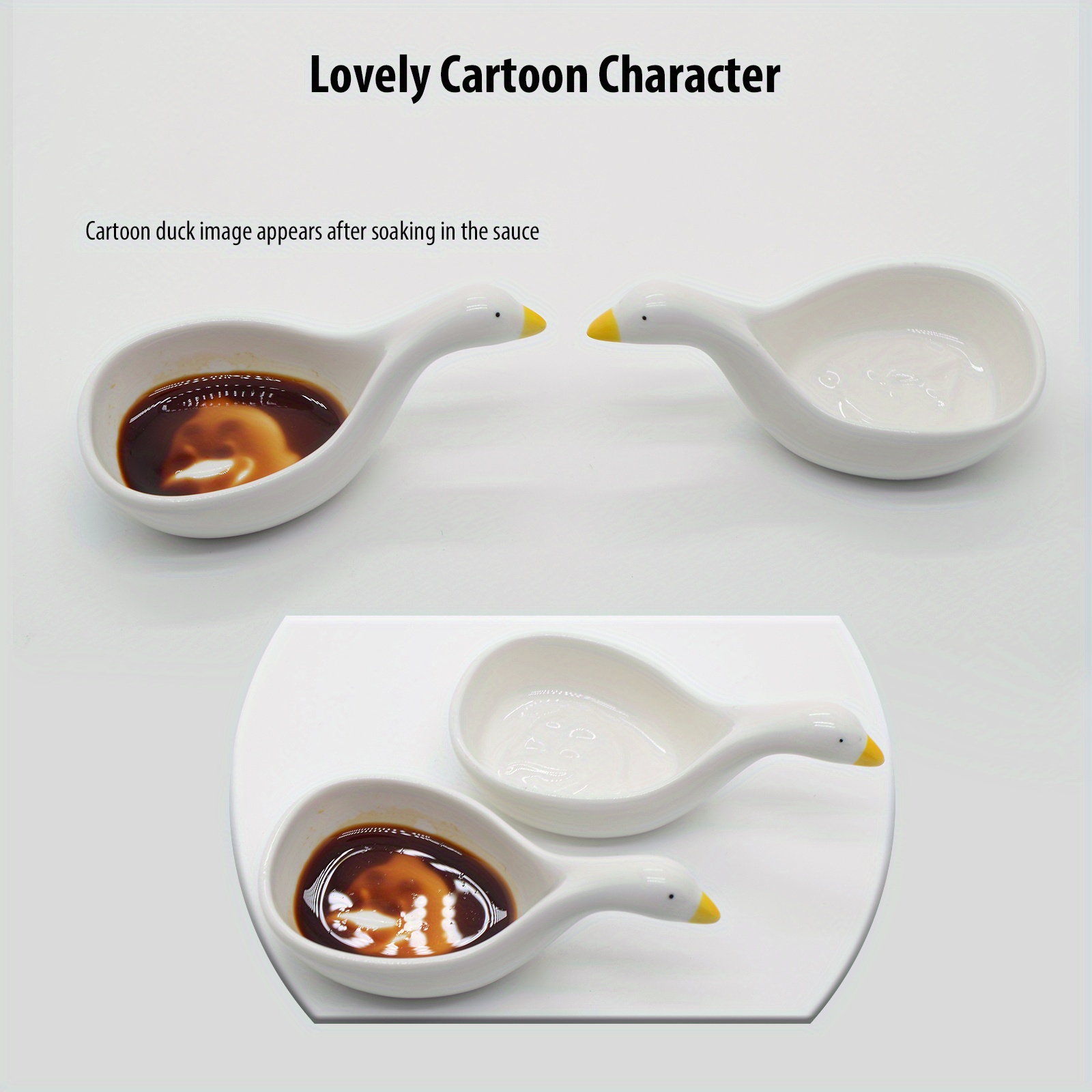 Duck Shaped Ceramic Dipping Dish Cute Sauce Dish Kawaii Temu