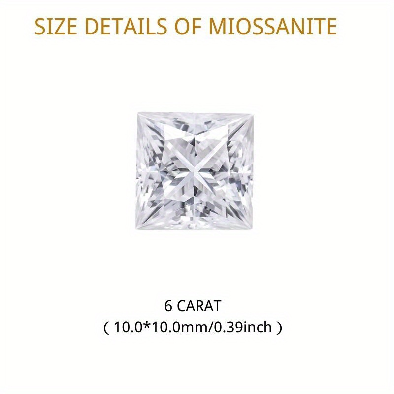 Princess cut moissanite loose on sale stones