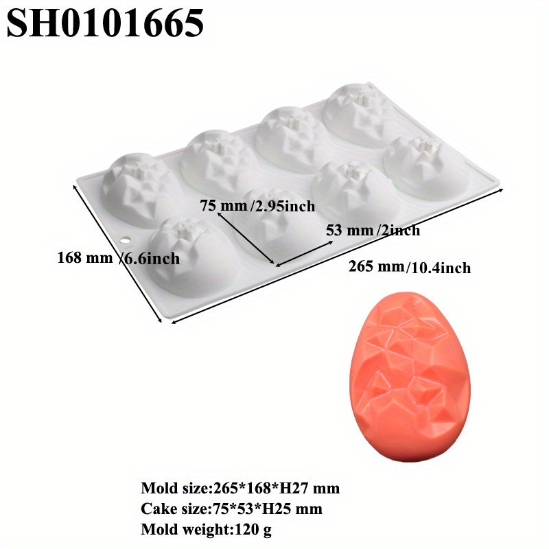 Megrocle 8 Cavity Silicone Egg Molds Set of 2, Food Grade Silicone Mol —  CHIMIYA