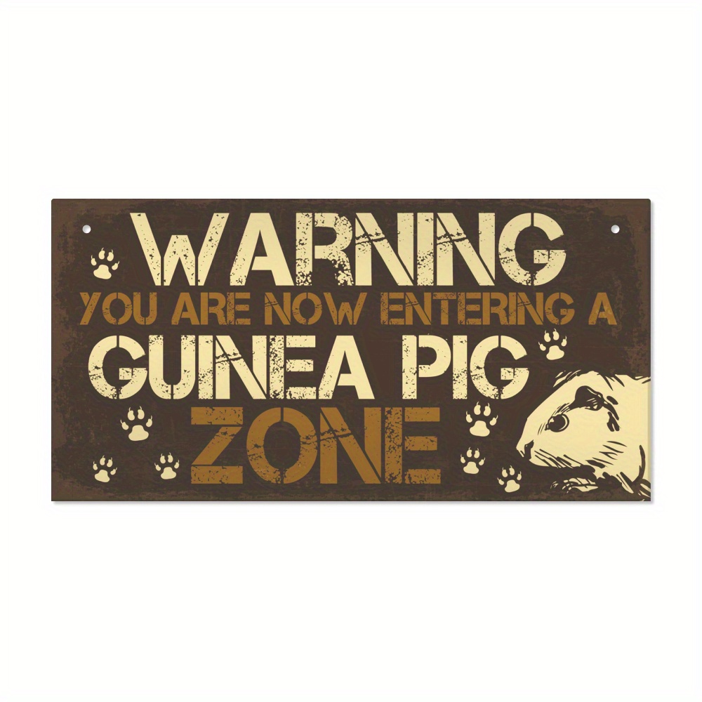 Image of 1pc Wood Sign, Guinea Pig Signs Hanging Plaque Decorative Plaque Gifts For Guinea Pig Lover Pet House Decoration Home Decor, 3.9 X 7.8 Inches
