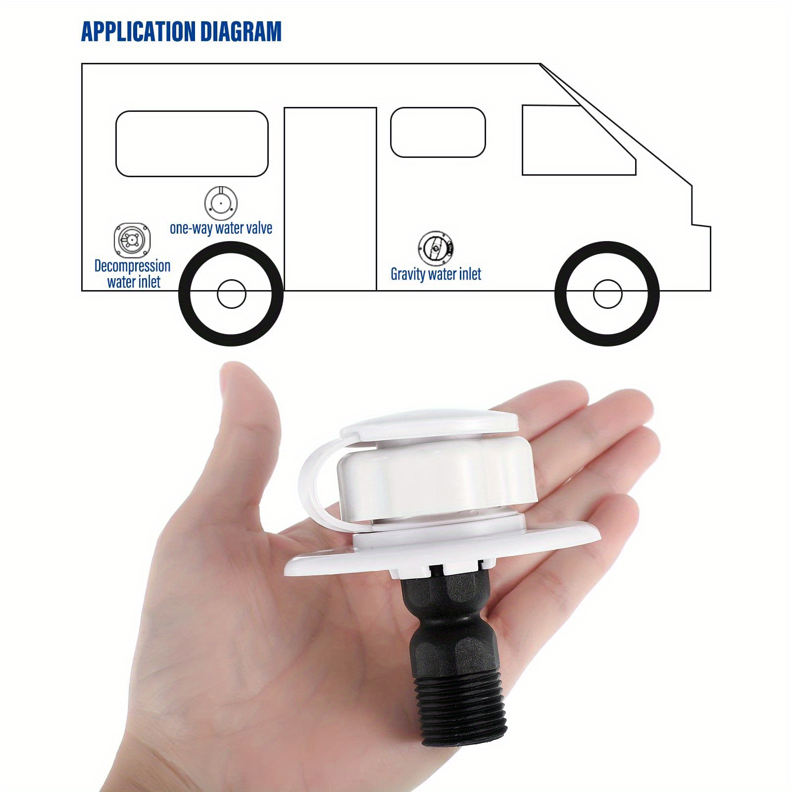 Rv City Water Inlet With Check Valve Rv Water Inlet Temu