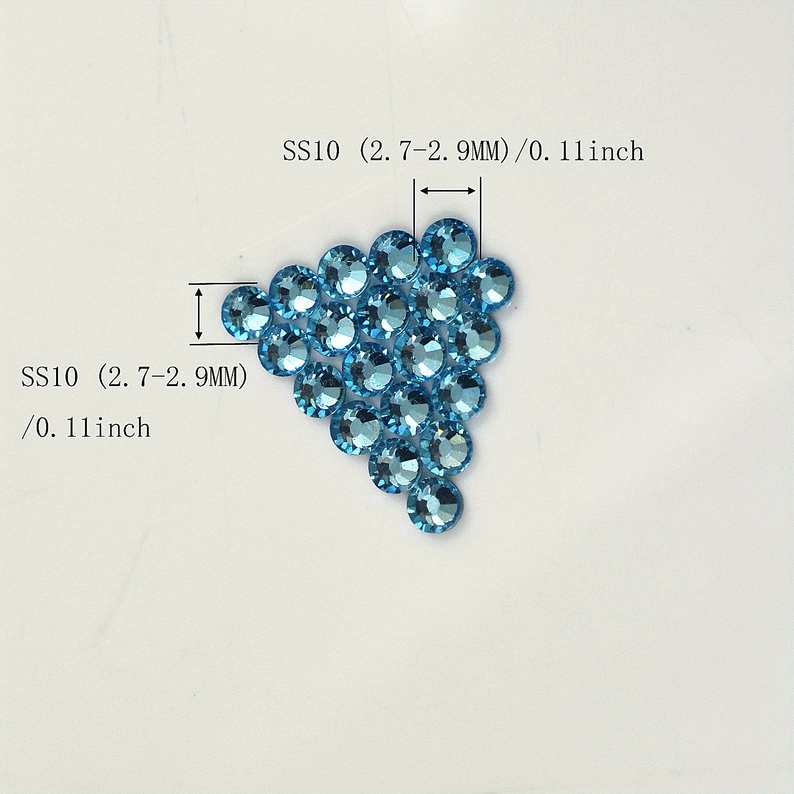 2mm Small Rhinestones for Nails Flat Back Glass Nails for SS6 2880pcs  Crystal