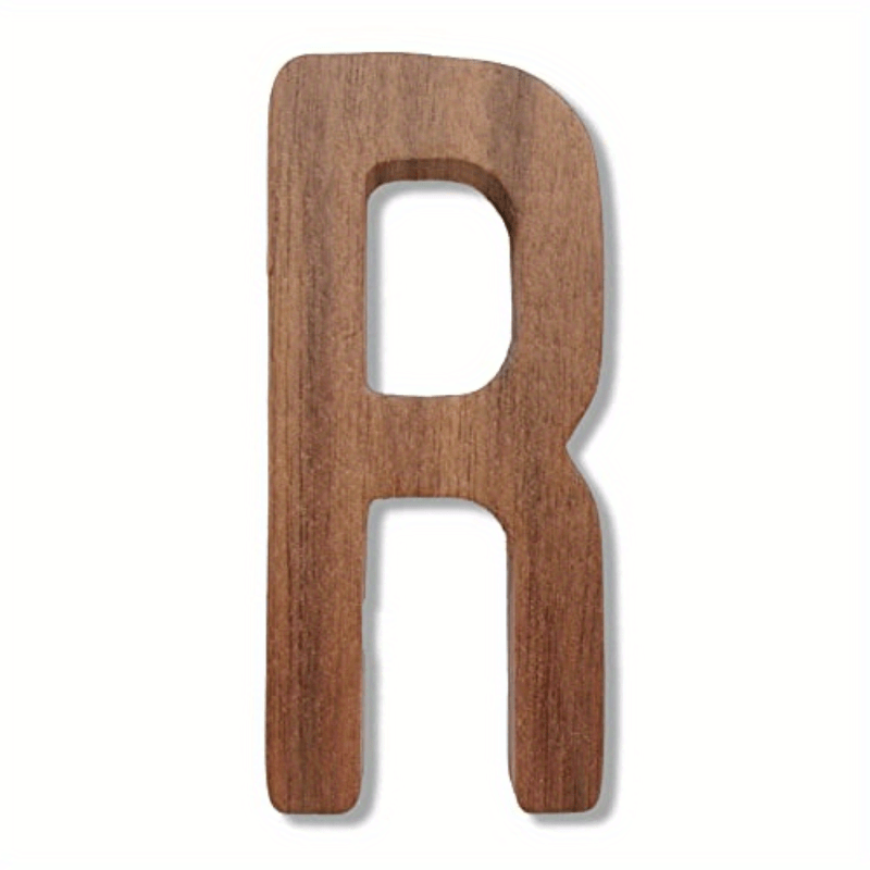 Letras decorativas pequeñas de madera de nogal negro para decoración de  pared, letras rústicas de madera 3D con letras de monograma en bloque (G)