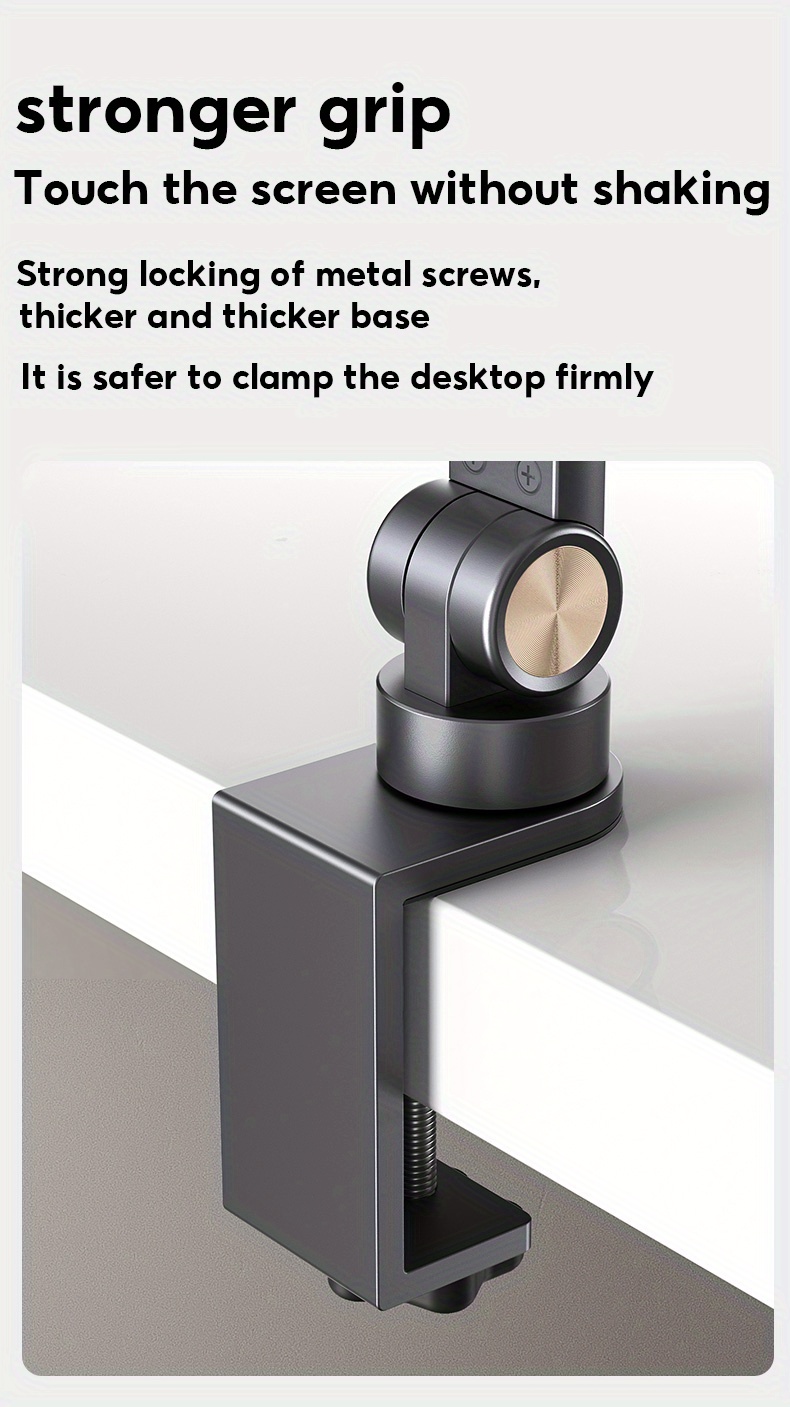 AMS Cell Phone Holder Clip Holder Lazy Bracket Flexible Long Arms For All Mobile Fit On Desktop Bed Mobile Stand For Bedroom Office Kitchen
