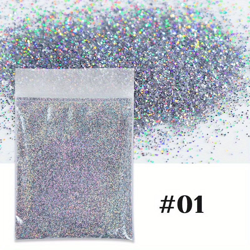 1 Bag Holographic Laser Powder Nail Art Glitter Dust Fine - Temu