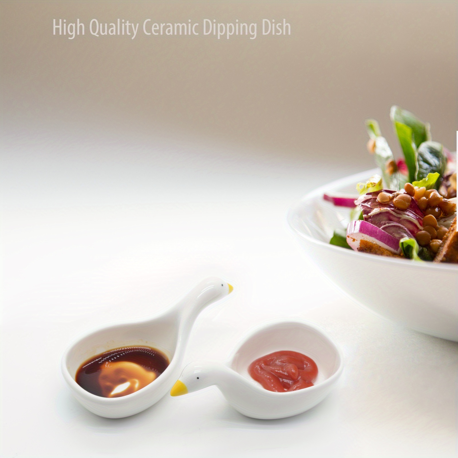 Duck Shaped Ceramic Dipping Dish Cute Sauce Dish Kawaii Temu